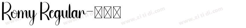 Romy Regular字体转换